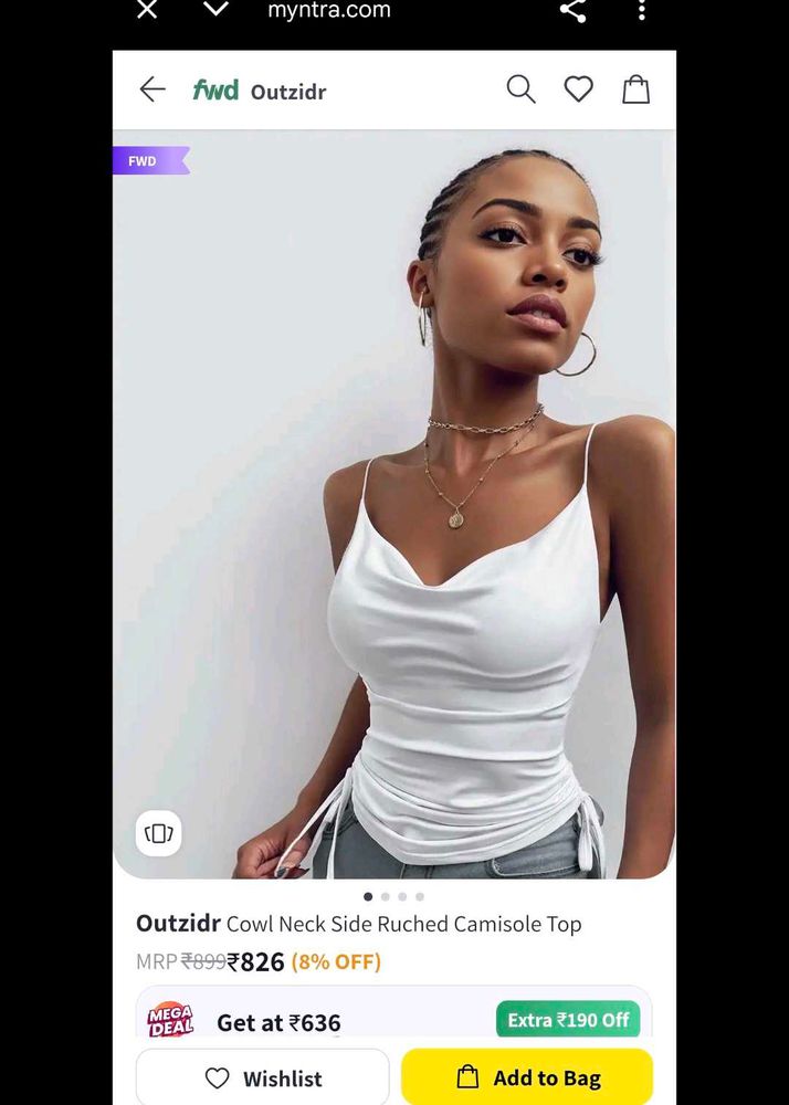 ❤️‍🔥Cowl Camisole Top With Drawstrings❤️‍🔥