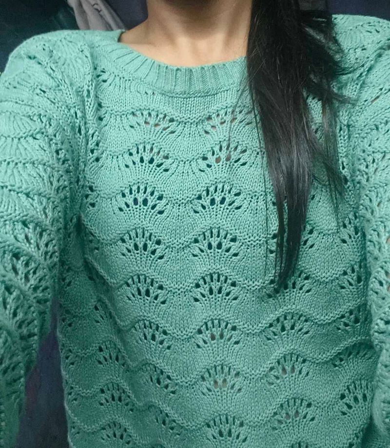 Sea Green Knit Sweater
