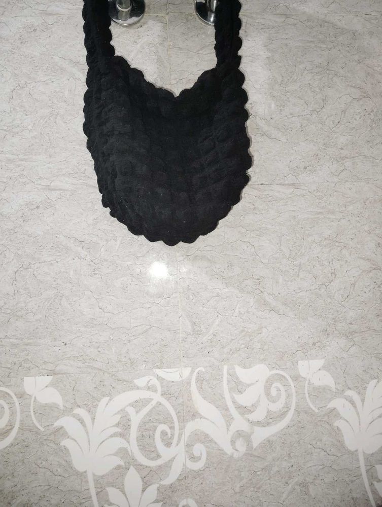Black Crochet Bag