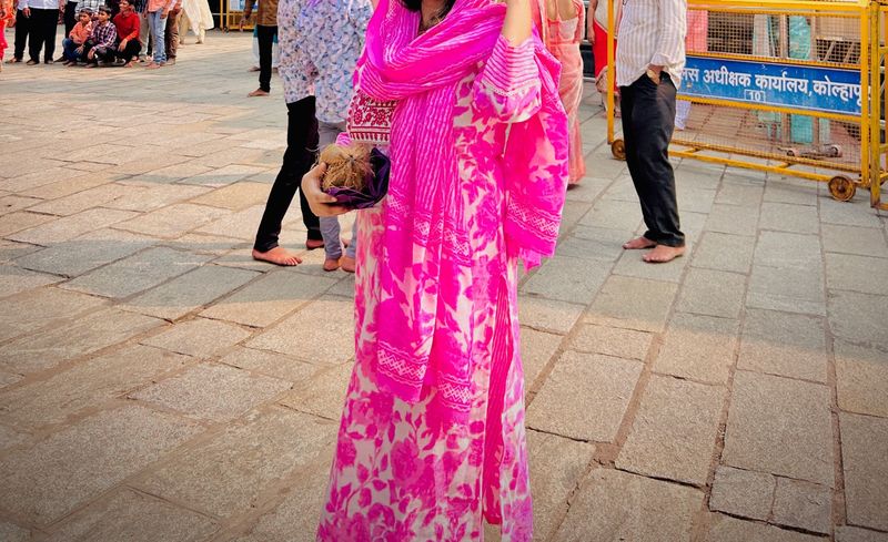 Pink Floral Salwar Kameez