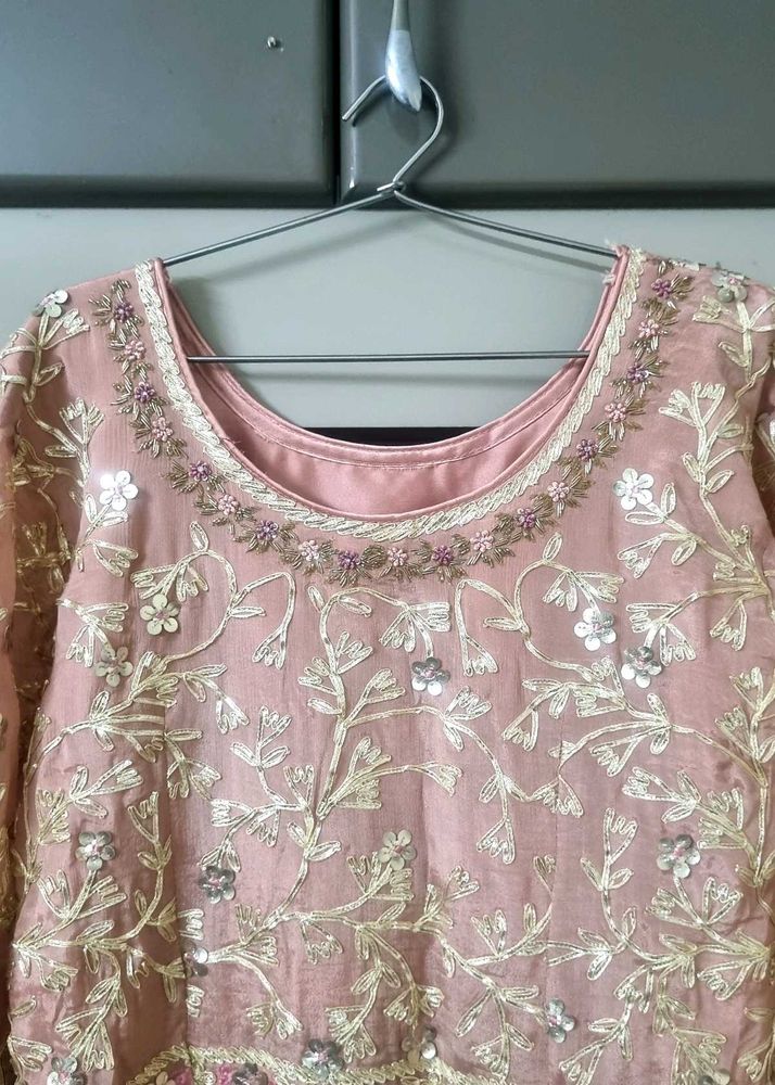 Anarkali With Gharara Gotta Work