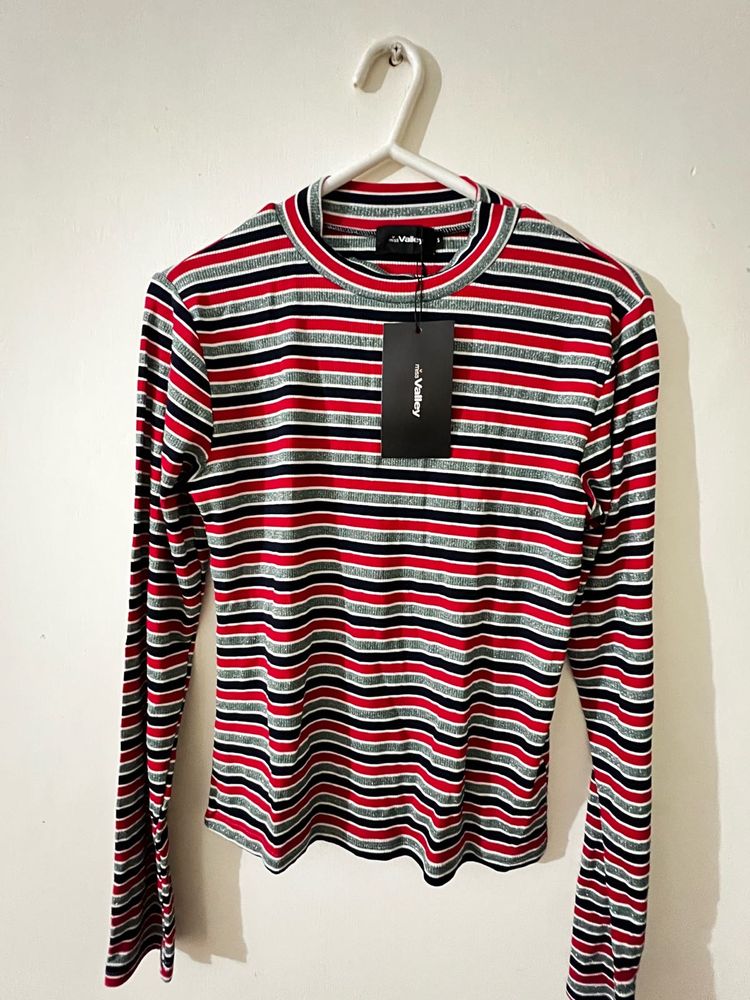 Miss Valley Striped Long Sleeve Top