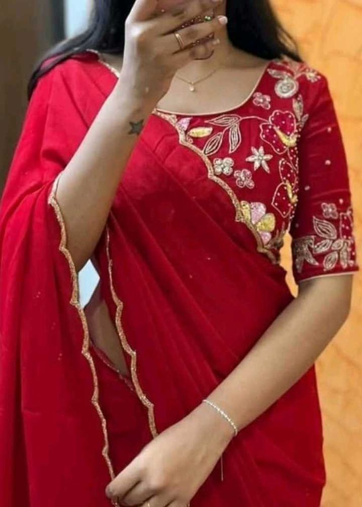 100% Pure Chinon Saree