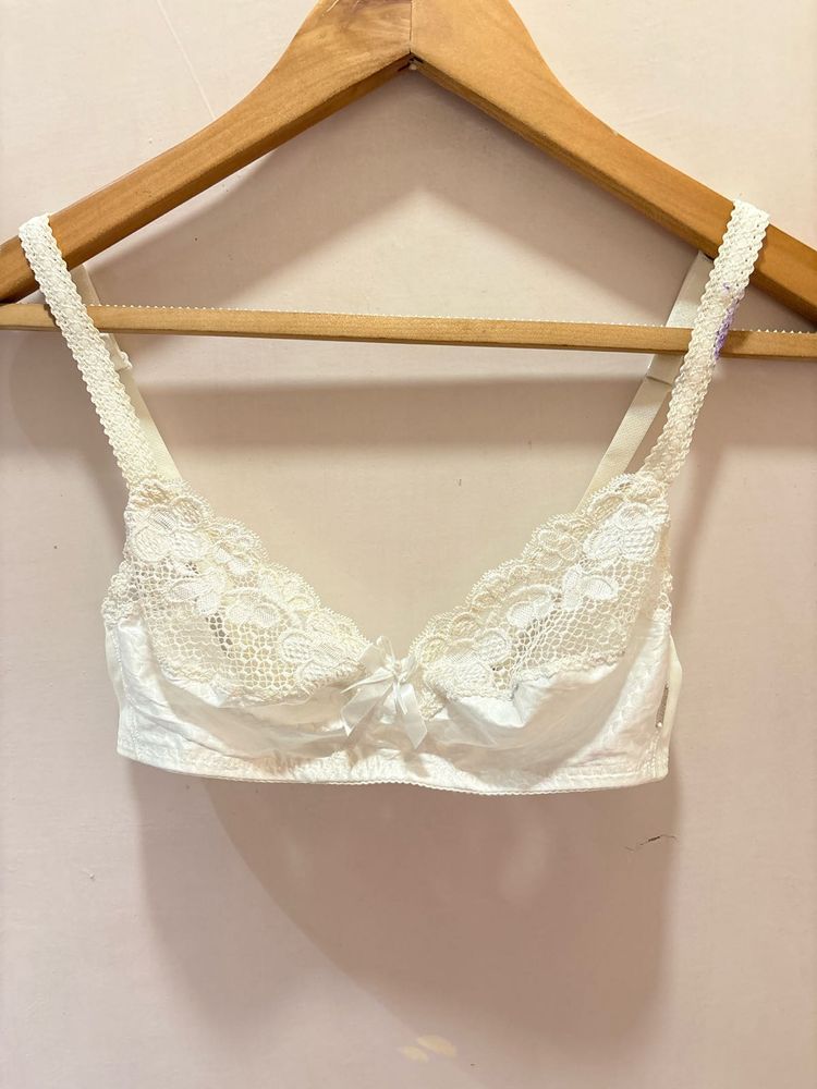 Beautiful Imported White Lace Bra