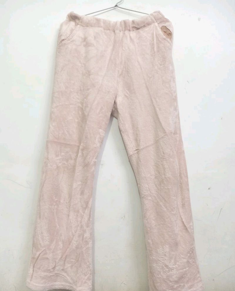 Pink Colour Fleece Trouser