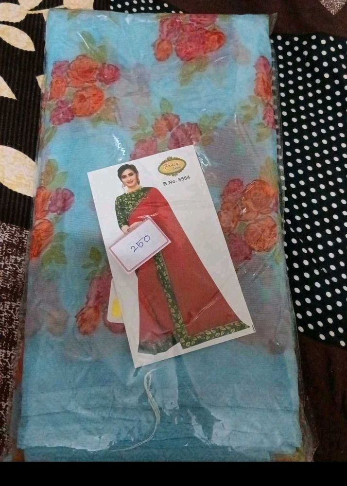 Floral Chiffon Saree
