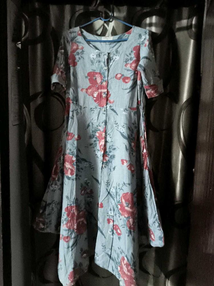 Floral Print Button-Down Dress