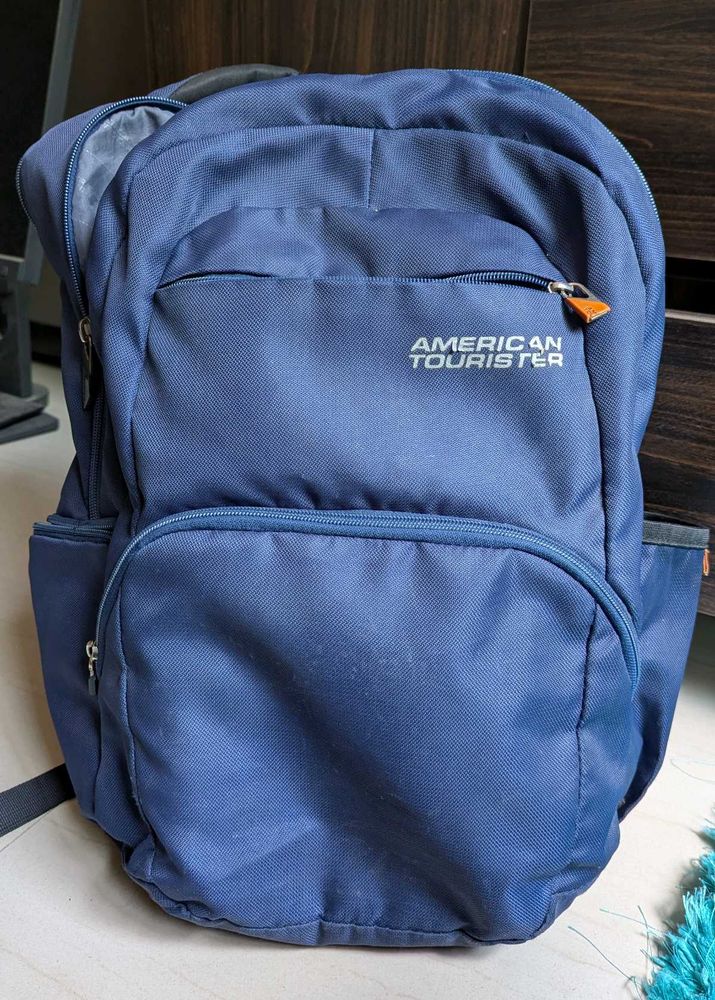 American Tourister Blue Laptop Backpack.