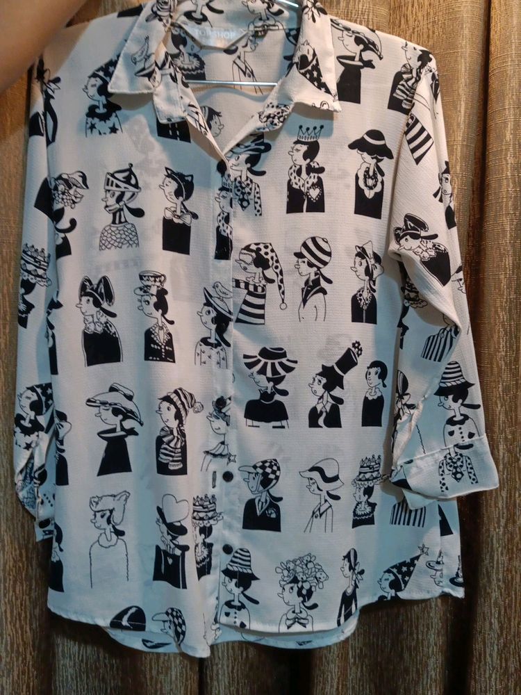 Black &amp; White Formal Shirt