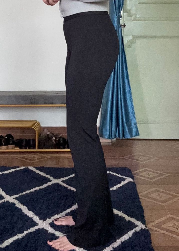 Figure Flattering Black Bootcut Trousers