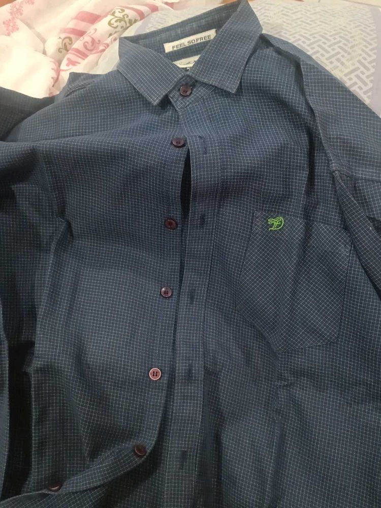 Feel So Free Blue Checkered Shirt