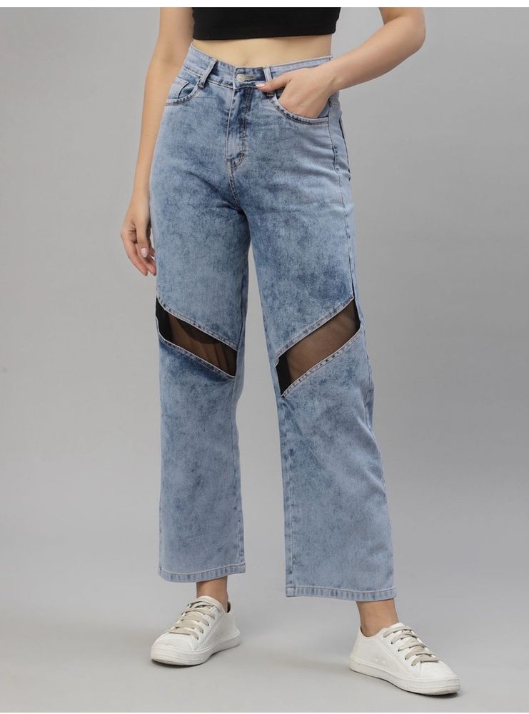 Denim Straight Leg Jeans