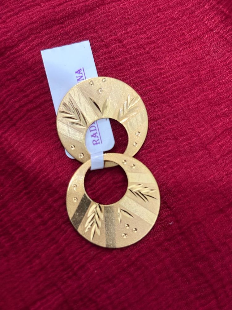 PUSPA BALI Golden Round Earrings