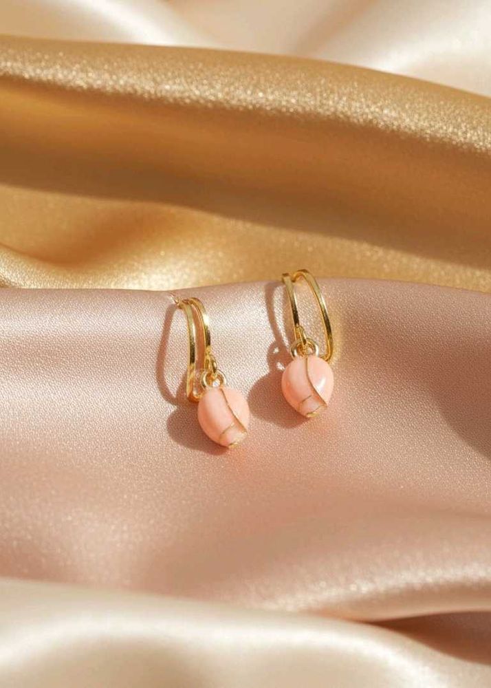Dainty Pink Drop Earrings