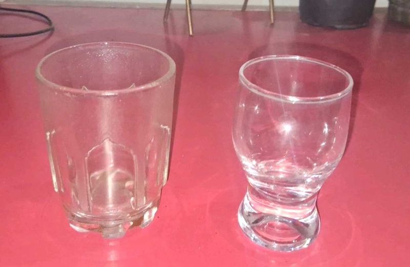 Two Unique Drinking Glasses