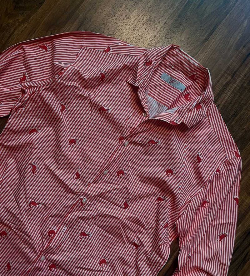 Striped Button-Down Shirt