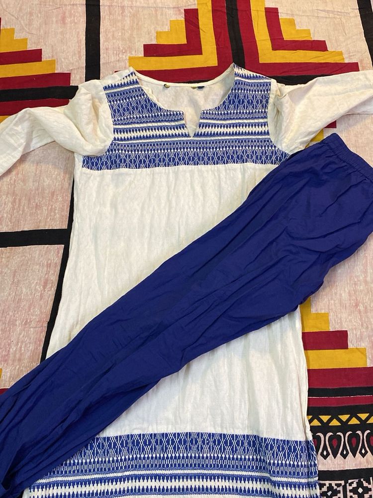 White Kurta Set