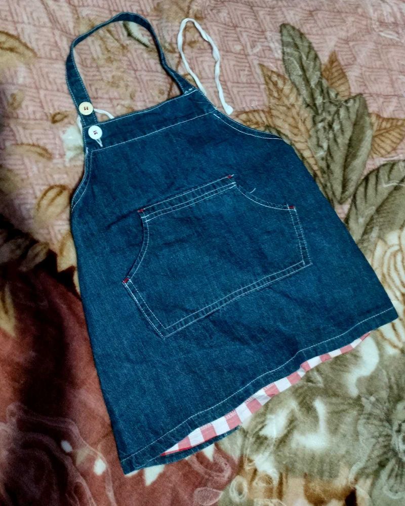 Denim Pinafore Dress For Kids Under 6 Years