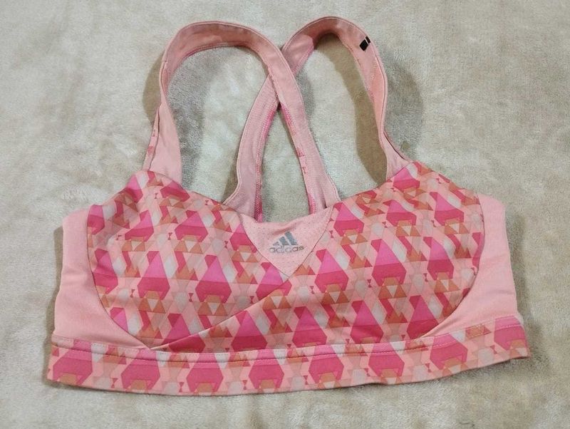 Adidas Sports Bra Pink Pattern