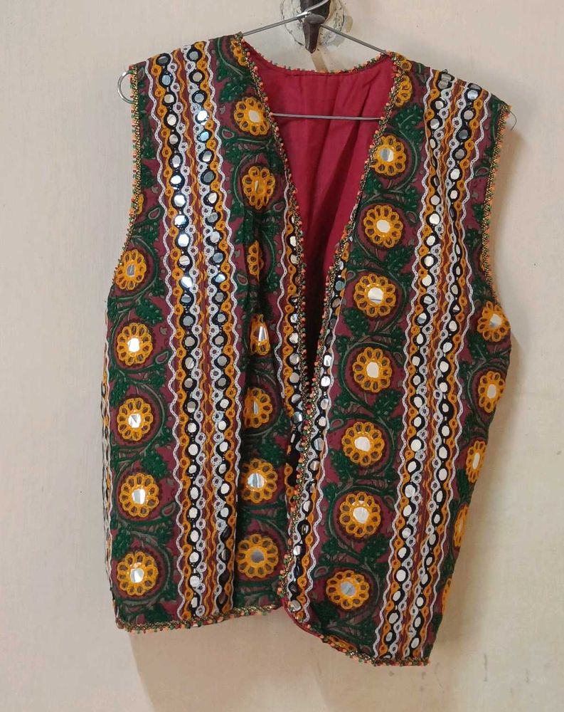 Embroidered Mirrorwork Vest
