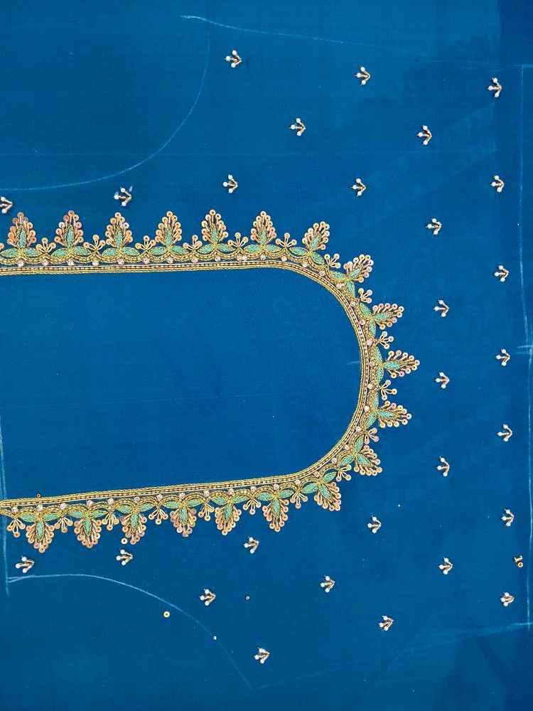 Embroidered Blue Blouse