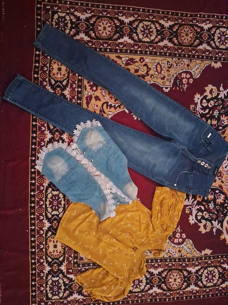 Denim and Top For Kids