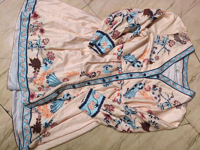Floral Print Puff Sleeve Dress