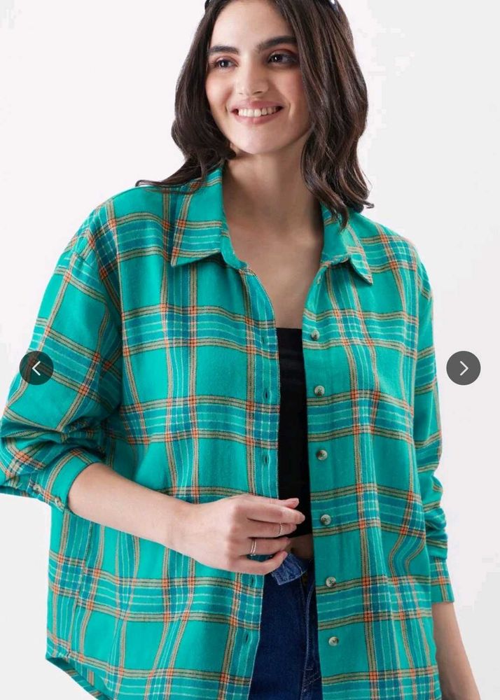 Plaid and Embroidered shirt combo