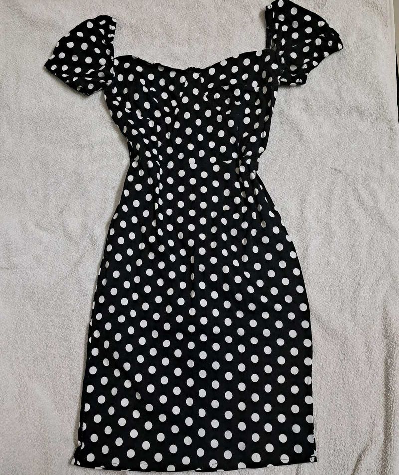 Vintage Retro Classic Polka Dot Mini Dress