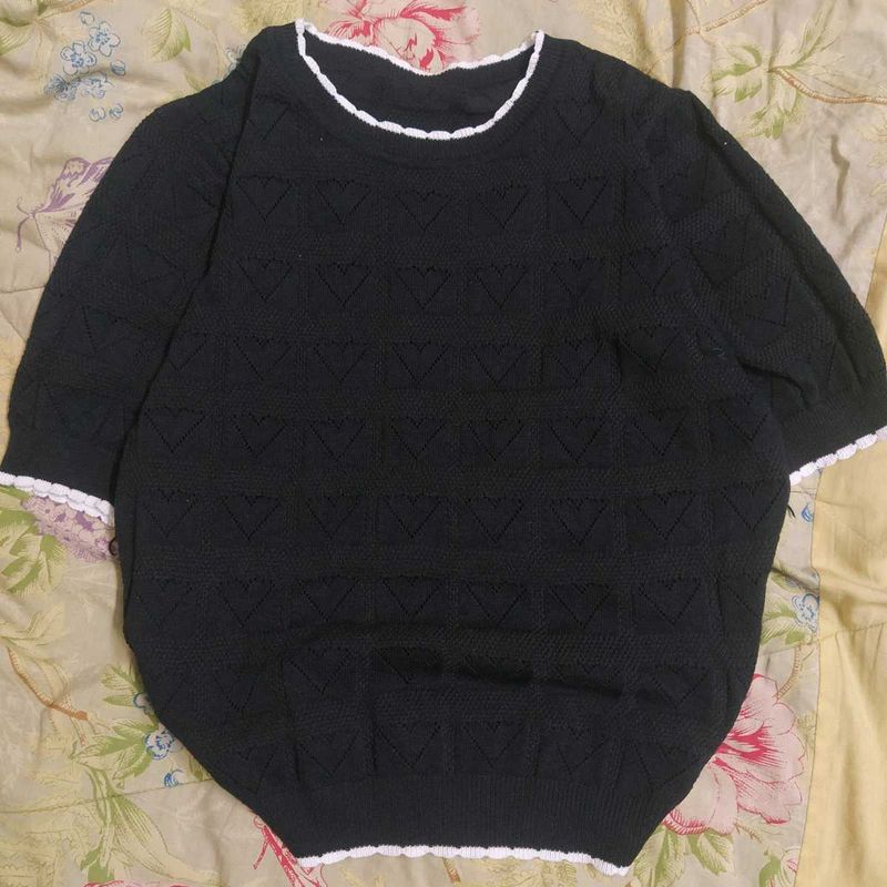 Black Knit Top