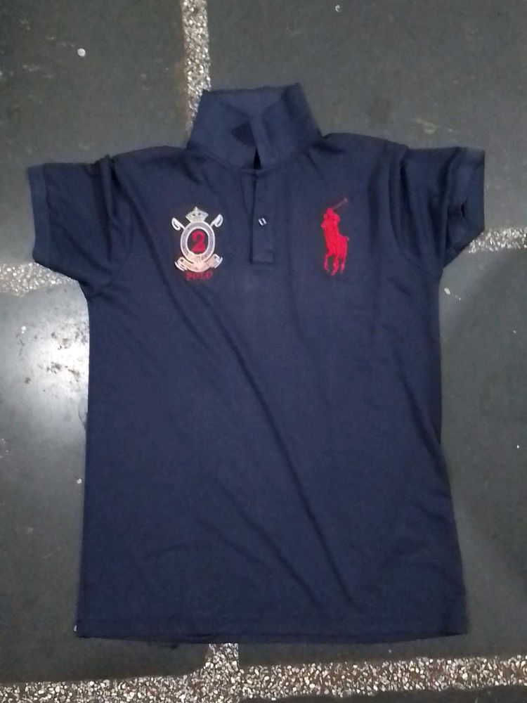 Ralph Lauren Navy Polo - Size Medium