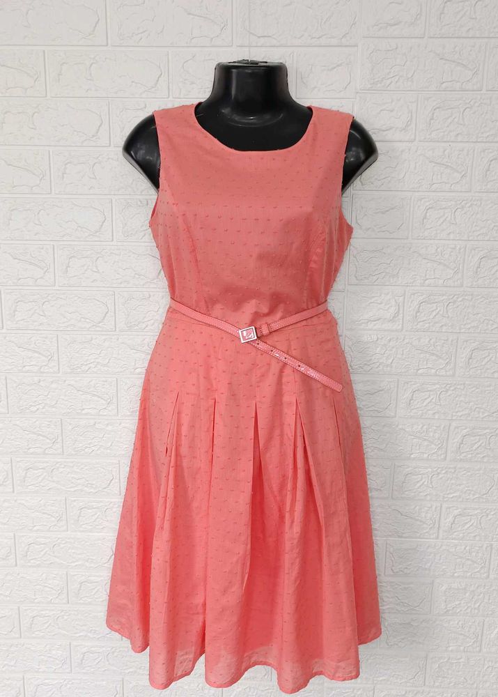 Tommy Hilfiger Fit &amp; Flare Dress With Belt