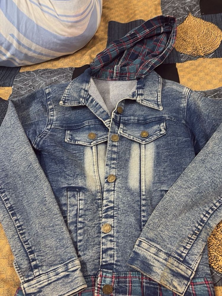 Denim Jacket with Hood