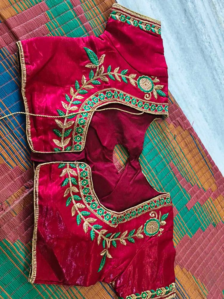 Embroideried  Maroon Blouse