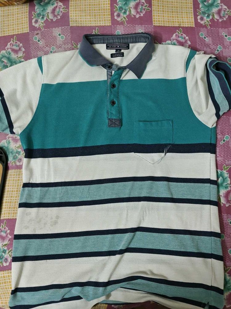 AB SPORT Tommy Hilfiger Striped Polo Shirt