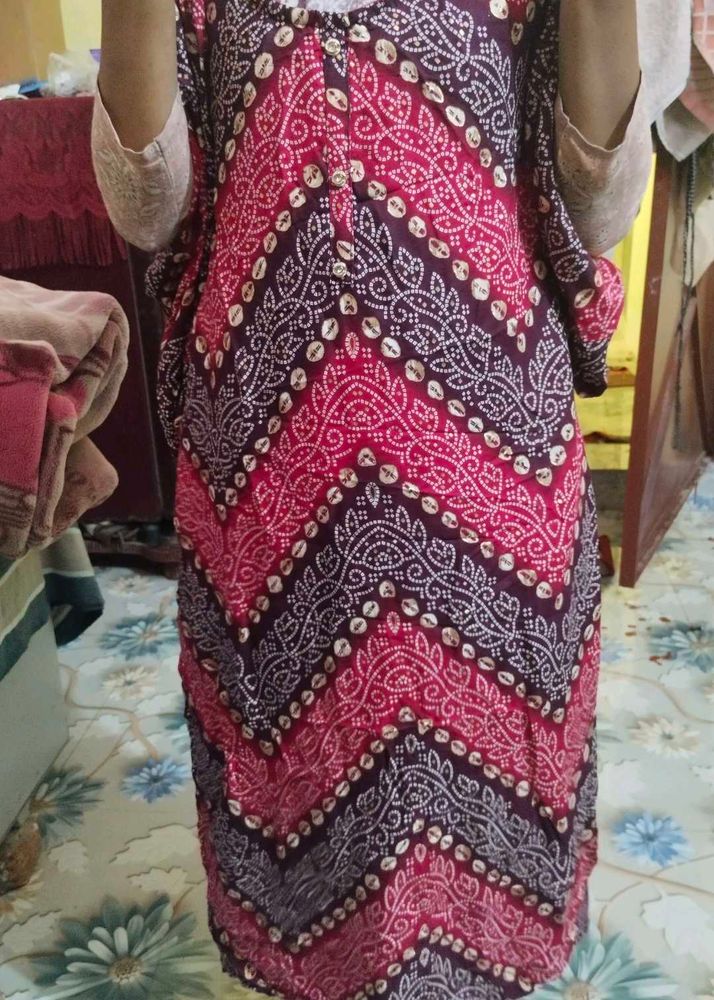 Stylish Printed Kaftan Dress