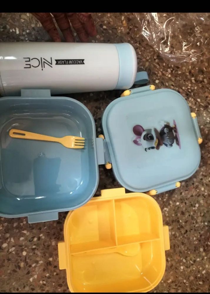 Cute Kids Lunch Box &amp; Thermos Set