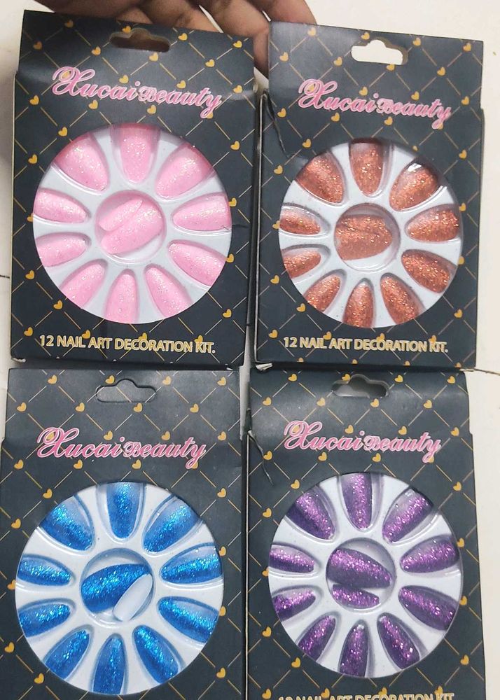 Glitter Nail Art Decoration Kit of 4