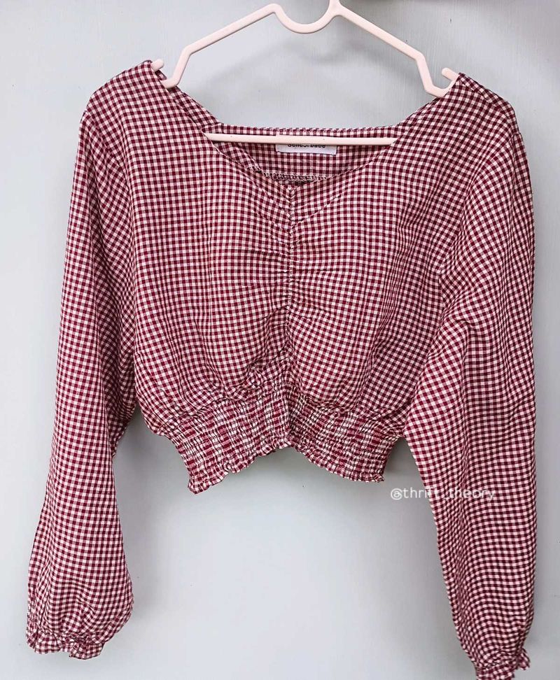 Gingham Crop Top
