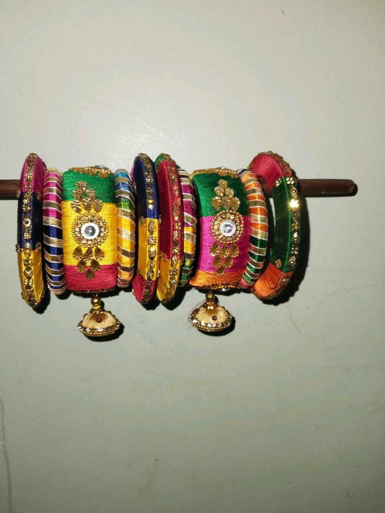 Colorful Silk Thread Bangles