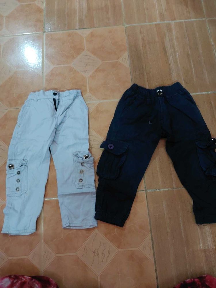 Boys Cargo Pants - 2 Pairs