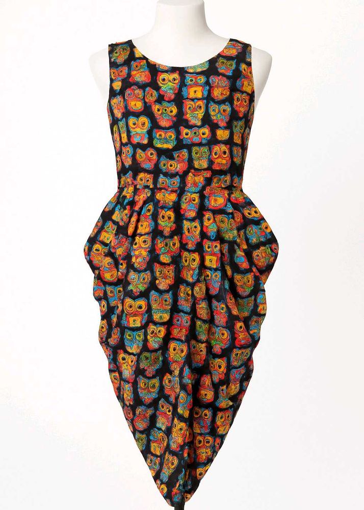 Women&#39;s Sleeveless Jumpsuit – Vibrant Owl Print🦉