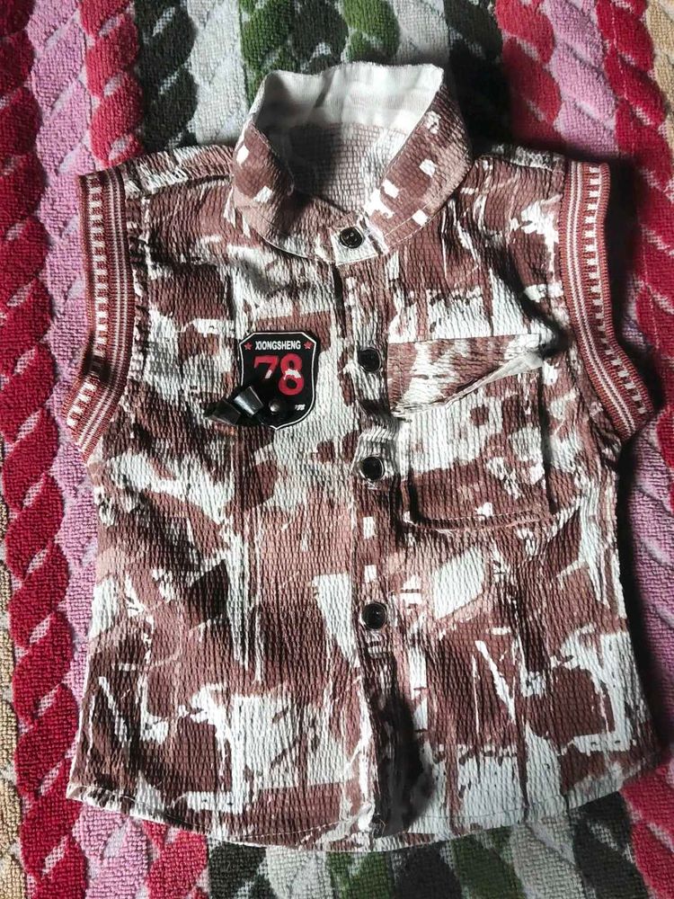 Cute Brown  and Patterned baby dress pack of two