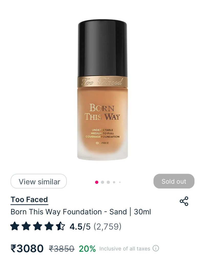 Too Faced Born This Way Foundation- Sand