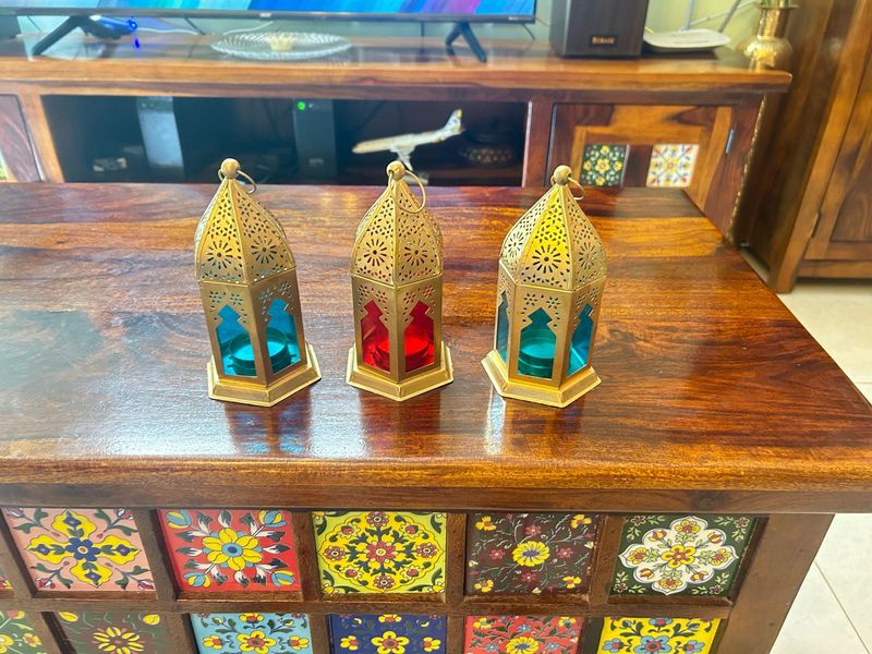 Almost New 3 Morrocan Design Candle Holder