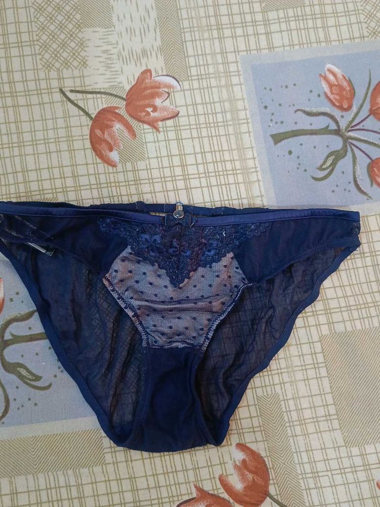 Navy Blue Lace Panties