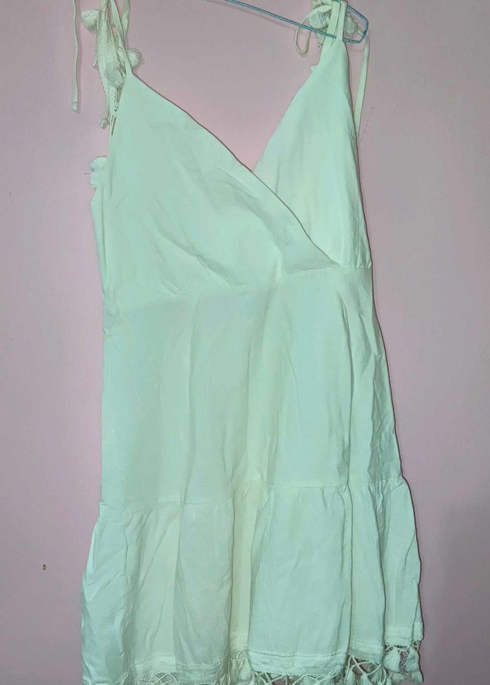 White Backless Dress