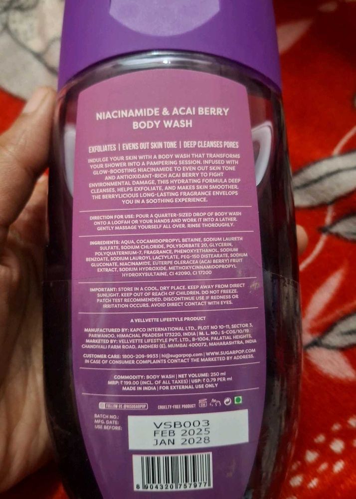 Sugar Pop Niacinamide Body Wash