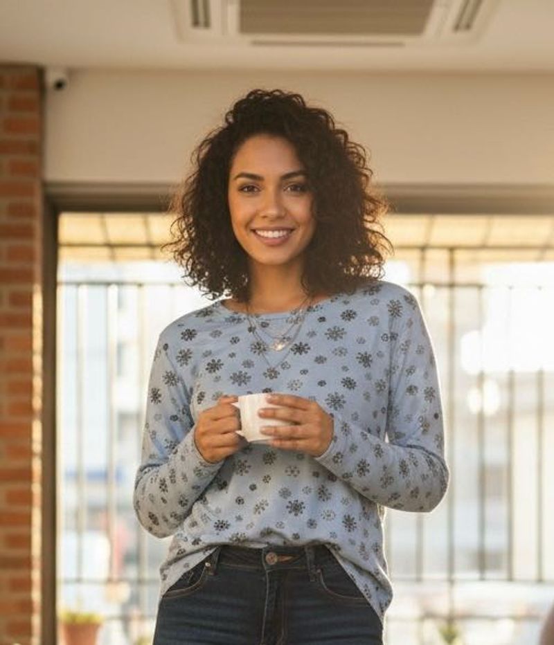 Stylish Blue Printed Top