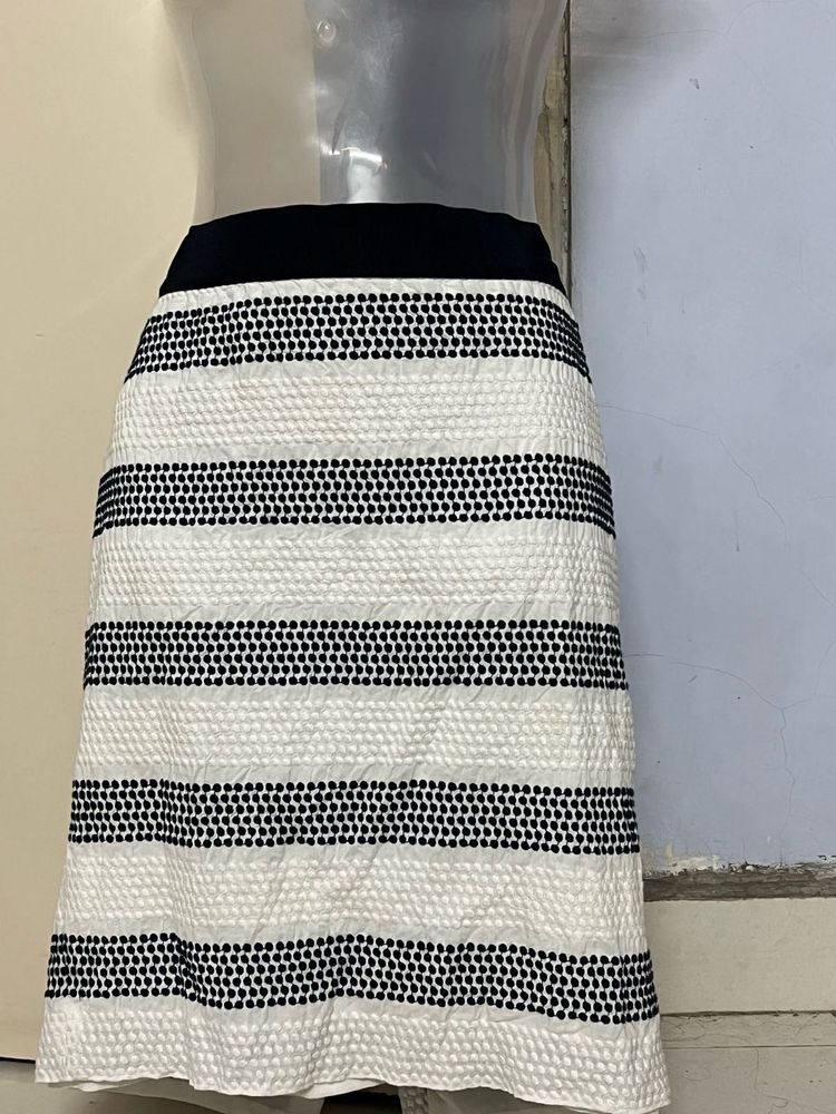 Pintrest Branded Striped A-Line Skirt